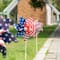 Glitzhome® 32" Plastic Stars & Stripes Patriotic Windmill Set